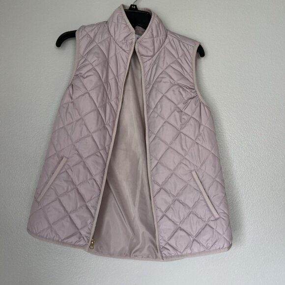 Old Navy Womens Medium Top Vest Purple‎ Puffer Quilted Pockets Zip - Picture 2 of 9